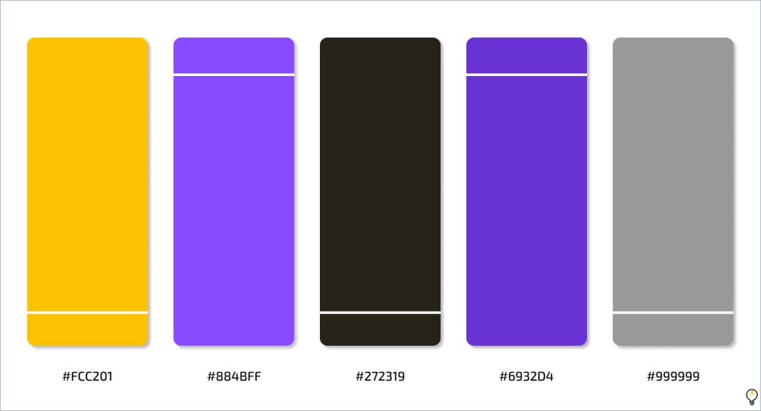The image features an ideal colour palette for a brand's platform development.